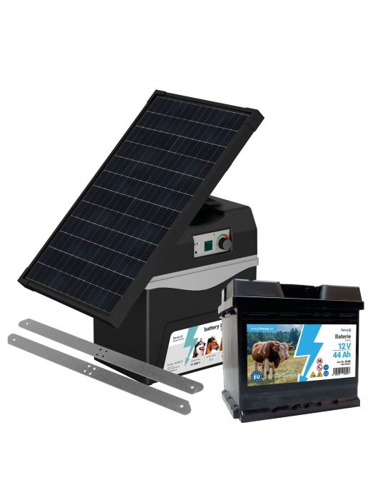 Bateriový zdroj fencee battery DUO BD10 + solárny panel 30 W + držiak + batéria 44 Ah