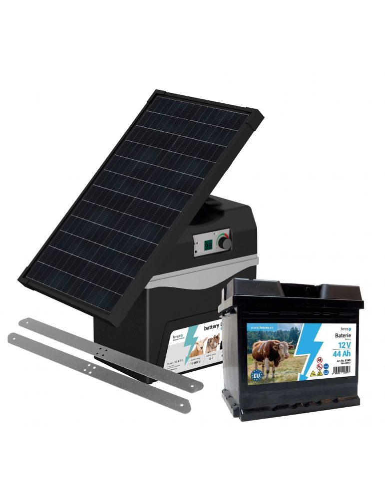 Bateriový zdroj fencee battery DUO BD50 + solárny panel 30 W + držiak + batéria 44 Ah