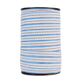 Reflexná páska na elektrický ohradník, šírka 20 mm, bielo-modrá, dĺžka 200 m 2