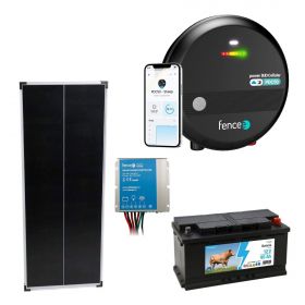 Sada solárneho LTE elektrického ohradníka 5 J, solárny panel 100 W, regulátor a 12V batéria 95 Ah