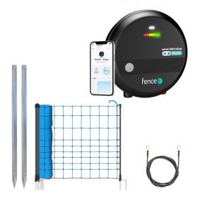 Sada pre elektrický ohradník s modrou sieťou 120 cm proti vlkom + LTE zdroj DUO PDC50