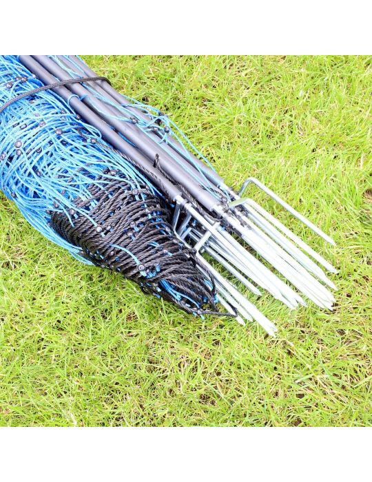 Sada pre elektrický ohradník s modrou sieťou...