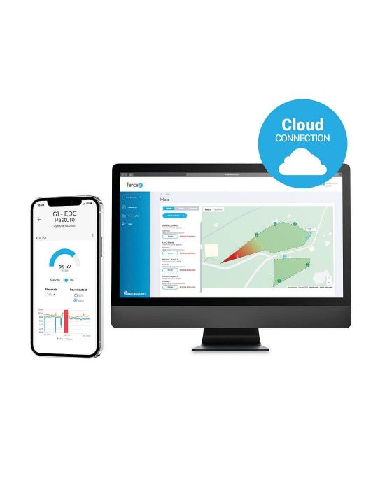 Sada pre elektrický ohradník s modrou sieťou...