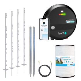 Elektrický ohradník pre kone, poníky, osly a lesnú zver - DUO zdroj LTE 5 J - 200 m páska