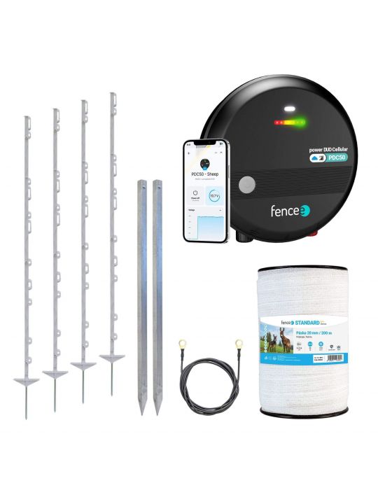 Elektrický ohradník pre kone, poníky, osly a lesnú zver - DUO zdroj LTE 5 J - 200 m páska