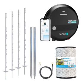 Sada elektrického ohradníka pre dobytok, ovce, kozy a proti lesnej zveri - LTE zdroj DUO - lanko 400 m