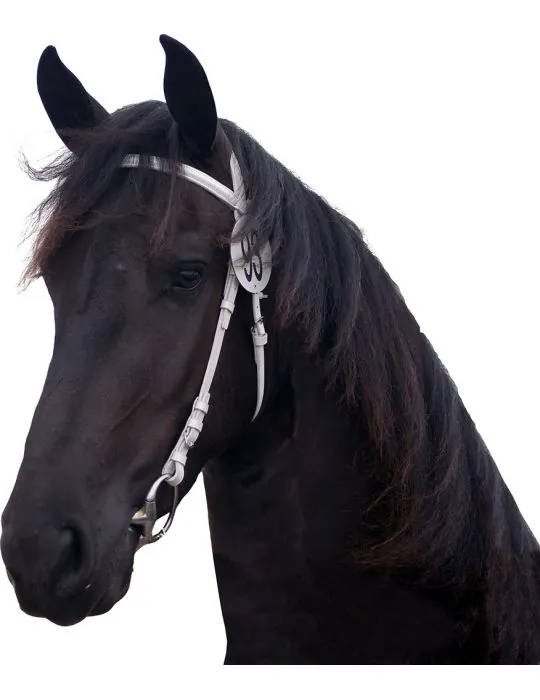 Uzda Show Bridle white QHP