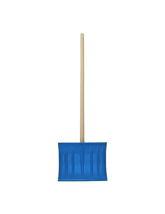 Lopata na sneh kovová 440x345 s násadou modrá