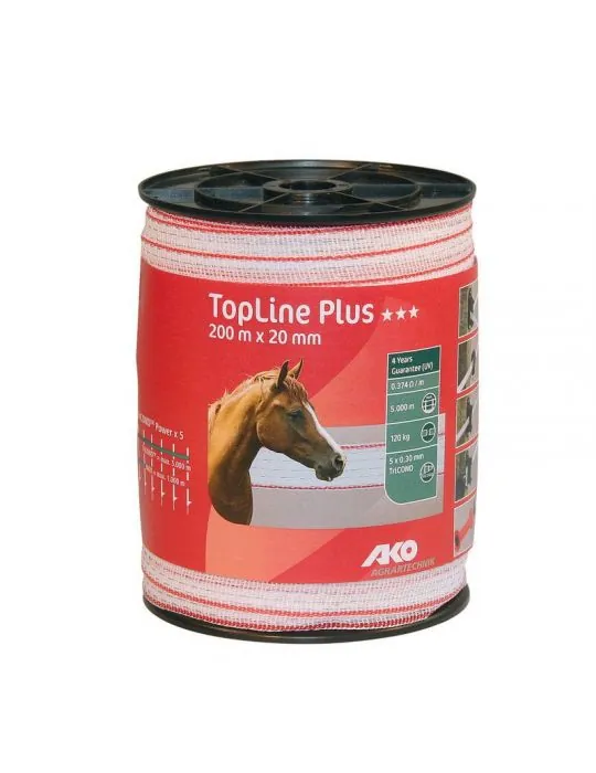 Páska TopLine Plus 200mx20mm červeno-biela