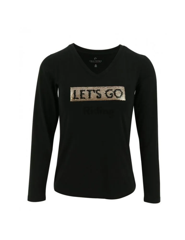 Tričko Equitheme s flitrami