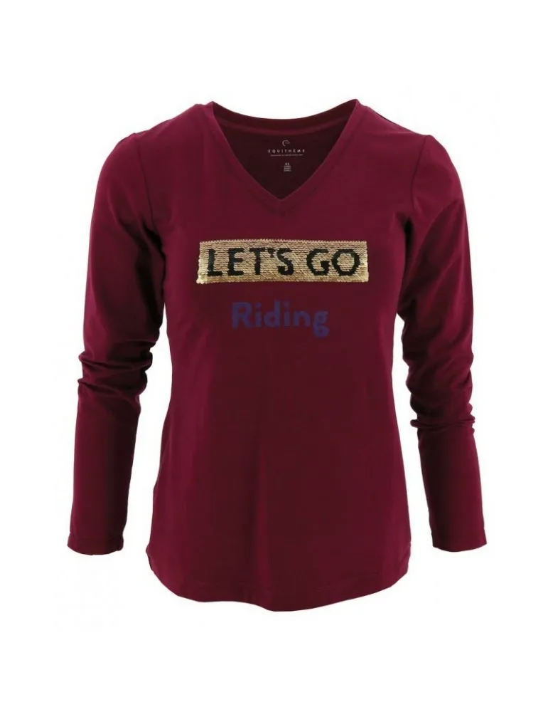 Tričko Equitheme s flitrami