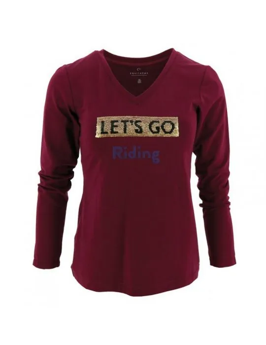 Tričko Equitheme s flitrami