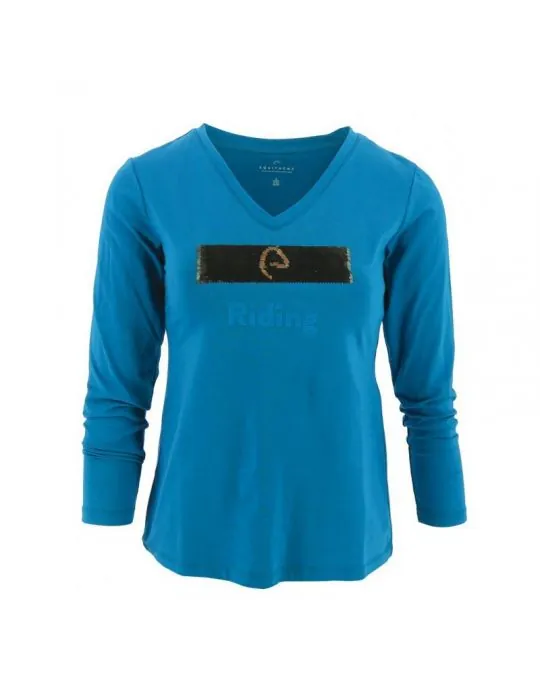 Tričko Equitheme s flitrami