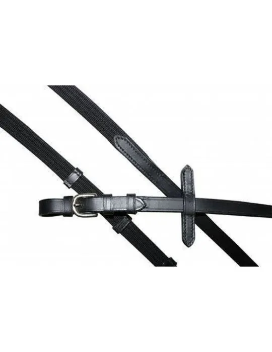 Plátené oťaže s koženými zarážkami HKM