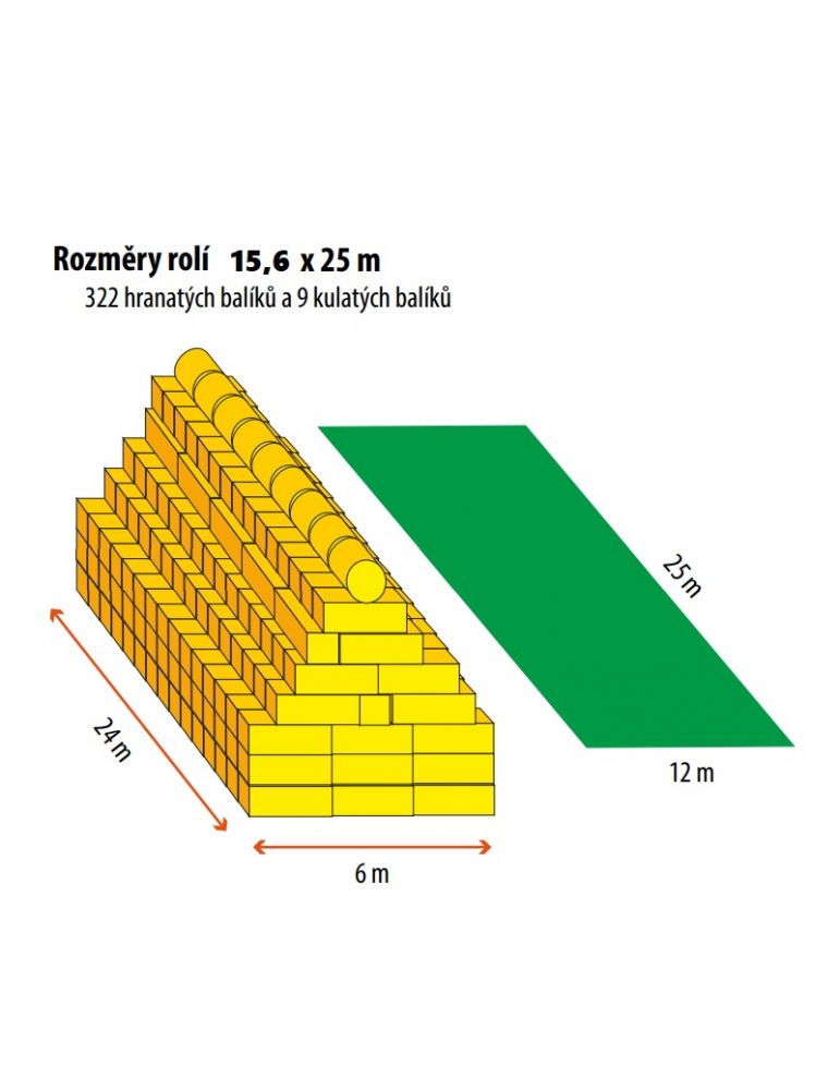 TOPTEX plachta na seno 15,6x25m