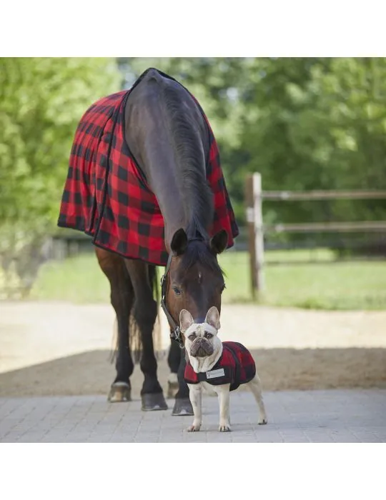 Fleesova deka Lumberjack Tree Feller red/black