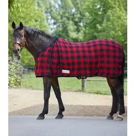 Fleesova deka Lumberjack Tree Feller red/black