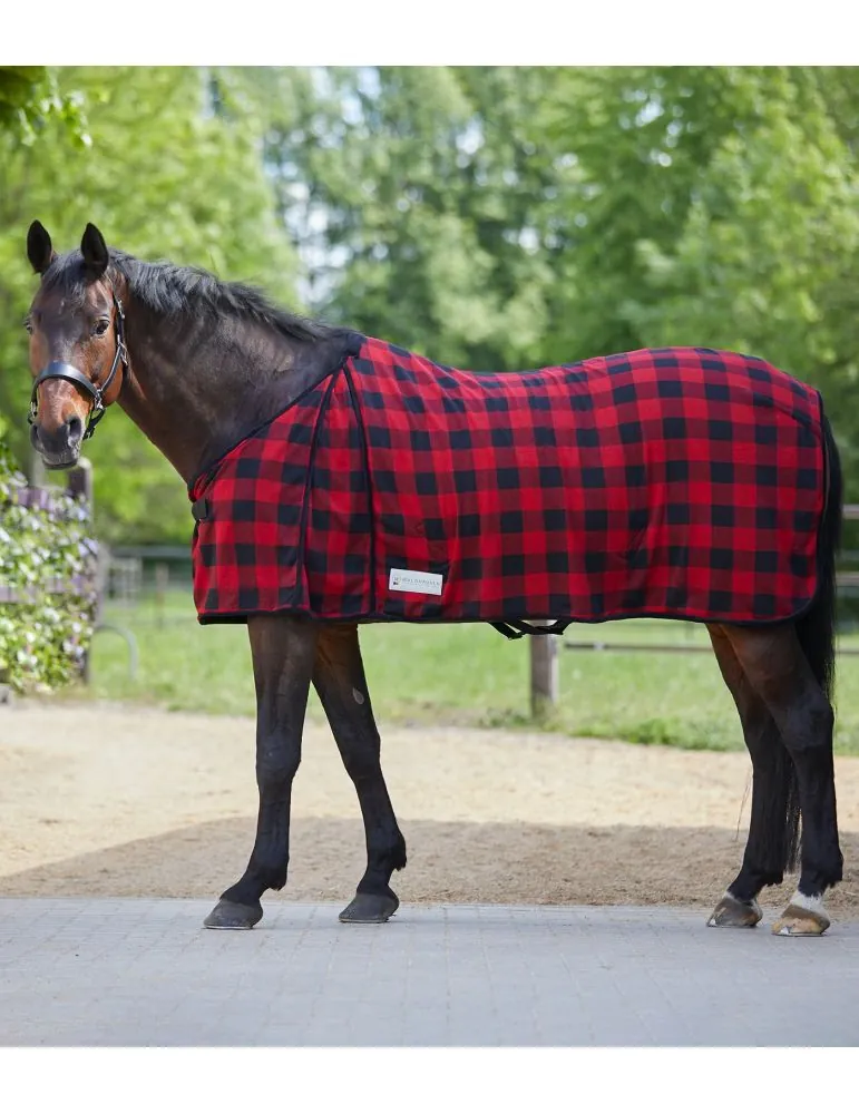 Fleesova deka Lumberjack Tree Feller red/black